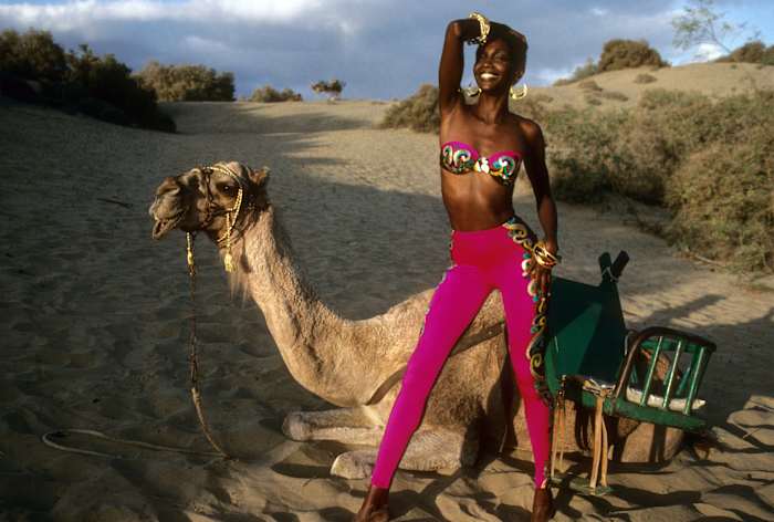 Roshumba Williams was photographed by Robert Huntzinger in Spain.